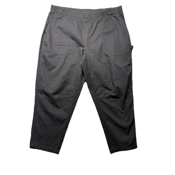 Old Navy Pulla Utility Pants Womens 2X Black Pull On Elastic Pockets High Rise - Picture 1 of 5